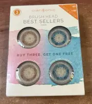 Clarisonic 4 Pack Replacement Brush Head Best Sellers-DEEP PORE & RADIANCE - New