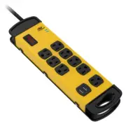 8 Outlets 1800J Power Outlet with 2 USB Charging Ports, 9ft Extension Power Cord