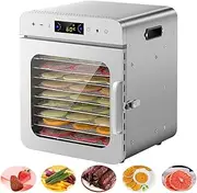10 Trays Stainless Steel Food Dehydrator, 400w Food Dryer Machine with Ozone Deodorization, 24h Adjustable Timer and Temperature Control for Drying Fruit, Meat, Vegetable, Herb