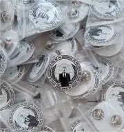 50 WE ARE ANONYMOUS. WE ARE LEGION 1.25" hat/lapel pins Fawkes Vendetta $1.70 ea