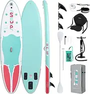 FunWater SUP Inflatable Stand Up Paddle Board Ultra-Light Inflatable Paddleboard with ISUP Accessories,Fins,Adjustable Paddle, Pump,Backpack, Leash, Waterproof Phone Bag