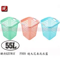 在飛比找蝦皮購物優惠-【彥祥】 聯府KEYWAY F999 超大花束洗衣籃 藍 綠