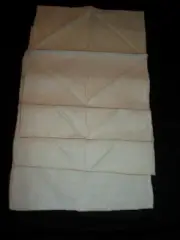 4 PIECE SET VINTAGE TABLE CLOTH NAPKINS SIZE 12" INCH SQUARE IVORY NEW