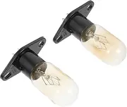 [KICHOUSE] 2Pcs Heat Resistant Light Bulbs for Microwave Refrigerator Appliance Lighting Easy Installation Oven Fridge Supplies for Home Use
