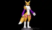 Commission Artist Proof Model Kit Proxy for Renamon Digital monster Golden Fox