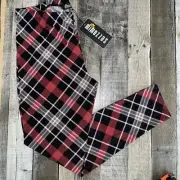 Mimosas Plaid Leggings Sz. Large NEW