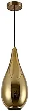 LV LUCE Teardrop Pendant - Gold Shade Glass