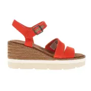 TOMS Darya Platform Espadrille Wedge Womens Red Casual Sandals 10021960T-600