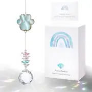 Pet Memorial Suncatcher - Dog Paw Memorial Gifts, Pet Loss Crystal Prisms Rai...