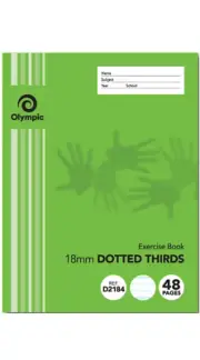 20 x Olympic Exercise Book Dotted Thirds 18mm 48 Page 225 x 175mm D2184 140740