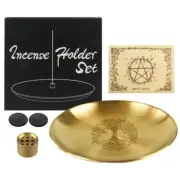 Altar Tree Pattern Plate Holder Ritual Tray Crystal Stone Shelves