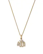 Bloomingdale's Fine Collection Diamond Allah Pendant Necklace in 14K Yellow Gold, 0.12 tcw