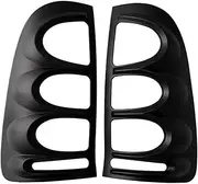 ABS Black Rear Lights Cover Compatible For Toyota Hilux Vigo 2005 2006 2007 2008 2009 2010 Accessories Car Tail Light Lamp Hood YCSUNZ(Black)
