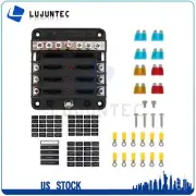 12V 32V Auto Blade Fuse Holder Box Block LED Indicator For 6 Way Car Marine Kit