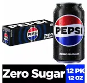 PEPSI Zero Sugar Soda Pop (1) 12 Pack of 12 oz Cans