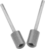 DEARMAMY 2pcs Professional Nail Drill Bits Set Tungsten Steel Drill Head for Gel Polish Removal Cuticle Clean Ball Nail Bit Portable Manicure Tool