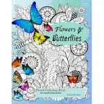 FLORAL COLORING BOOKS FOR ADULTS RELAXATION BUTTERFLIES AND FLOWERS
