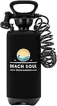 Beach Soul - Portable Pressurised Shower - Original 8L - Manual Pump System - Insulated Cover for Hot/Cold Water - Perfect as a Camp, Surf, Beach, Dog and Outdoor Shower - No Power Needed