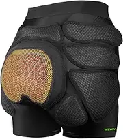 Protective Padded Shorts Crash Pad, PU Hip Butt Pads Impact Gear for Men Women Youth, Tailbone Protection Pad for Ski Snowboarding Skating Skateboard