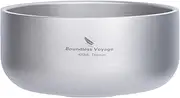 Boundless Voyage 420ml Titanium Double Walled Bowl for Adult Children Ultralight Portable Soup Rice Food Bowl Outdoor Camping Durable Metal Tableware Ti1084T