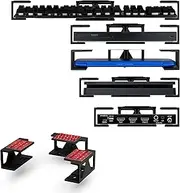 Under Desk Laptop Holder Mount with Adhesive & Screw in, Devices Upto 1.8" Thick Like Laptops, Macbooks, Surface, Keyboard, Routers, Modems, Cable Box, Network Switch & More, by Brainwavz (Black)