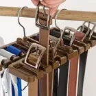 Belt Rack Hanger Tie Closet Organizer Holder for Wardrobe Belt Storage Rack^ X❤F
