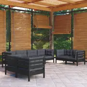 8 Piece Garden Lounge Set with Cushions Solid Pinewood vidaXL