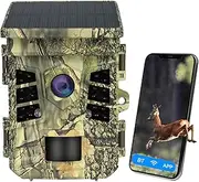 Trail Cam Wildlife Camera Solar Energy 4K with 1080P Night Vision BT WiFi APP WiFi Enab Hunting Cameras 16MP Super Long Battery Life