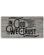 Ready2HangArt In God We Trust Wrapped Canvas Wall Art by Olivia Rose