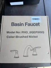 New In Box Brushed Nickel Bathroom Sink Basin Faucet Set Wrisin#PHO_0QEPIH9Q