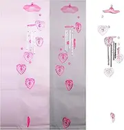 Wind Chimes Heart-Shaped Crystal 4 Metal Pipe Wind Chimes Wind Chimes Home Garden Decoration Gifts car Outdoor Garden Garden Decoration Wind Chimes Wind Chimes Outdoor