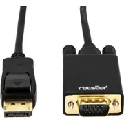 Rocstor Premium 6 ft DisplayPort to VGA Cable M/M- DisplayPort to VGA Supporting