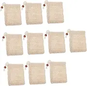 Ipetboom 10 Pack Soap Pouch Bath Foaming Bag Cotton Material Soap Storage Net Design Aroma Release Quick Dry