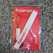 Brand New Poloroid Go Non-slip Nylon Wrist Strap White & Red Clip & Go