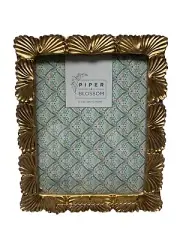 NEW PIPER & BLOSSOM Gold Shell Pattern Resin Picture Frame 8” X 10” Photo Frame