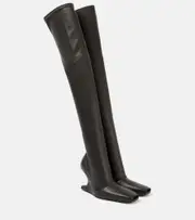 [Rick Owens] Rick Owens Cantilever leather over-the-knee boots AU 9 black