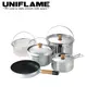 【UNIFLAME 日本 FAN5 DX不鏽鋼鍋具組 】U660232/鍋具/套鍋/悠遊山水