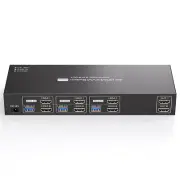 HDMI KVM Switch 2 Monitors 3 Computers 4K60Hz EDID Simulation USB3.0 KVM Switch