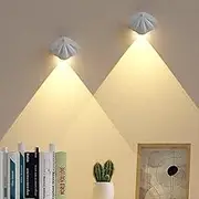 LADWOKFI (2 Pack) Motion Sensor Light Indoor LED Spotlight Rechargeable Wall Sconce 1200mAh Picture Light 3 Color Dimming Lamp Kid Baby Night Light for Bedroom Hallway Stairway