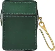 [Lorxilar] Leather Cigarette Box Case for Men and Women Unisex, Cigarette Case Holds 20 Cigarettes,One Size,Green