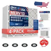Electrostatic Pleated HVAC Filters MERV 13 - 4-Pack for Allergy Relief