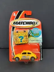Matchbox 2005 Volkswagen Beetle Taxi #41 Yellow Diecast Car Treasure H1856 NEW
