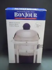 New Open Box Bonjour French Press Coffee Maker Eiffel Monet 8 Cup