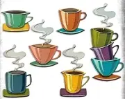 Teacups Steam Coasters Mugs Coffee Cup Of Joe Stacked Metal Dies Standard Thin