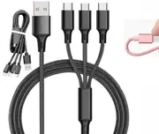 3 in 1 Multi USB Charger Charging Cable Cord For USB TYPE C Android Micro
