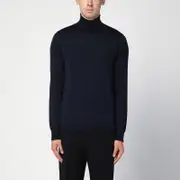 [Maison Margiela] Turtleneck pullover in navy wool S Blue