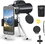 Monoculars for Adults High Powered Night Vision, Waterproof Telescope 120x100 Monocular Scope HD with Phone Holder and Tripod FMC Bak4 Prism for Bird Watching Sports Events