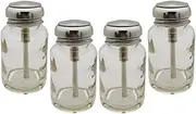 Set of 4 Clear Pump Dispenser Bottles for Nail Polish and Makeup Remover
