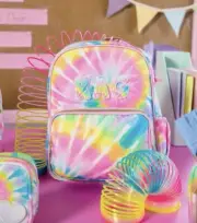 NWT Stoney Clover Lane Kid's Tie-Dye Printed Nylon Backpack - Mini Size