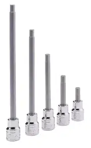 Genius Tools 3/8" Dr. 5/32" Hex Bit Socket, 180mmL - 308+3710
